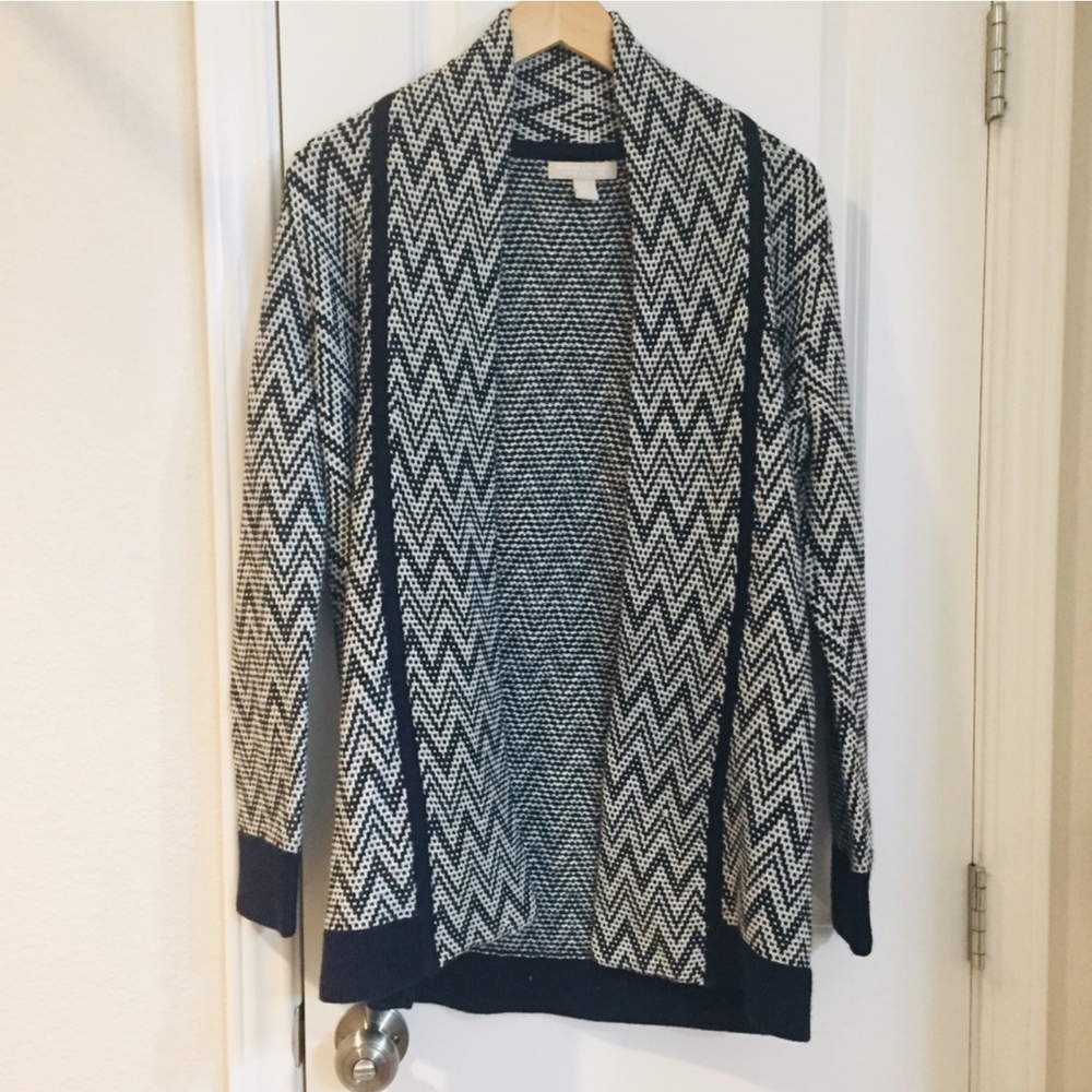Banana Republic Black and White Knit Cardigan